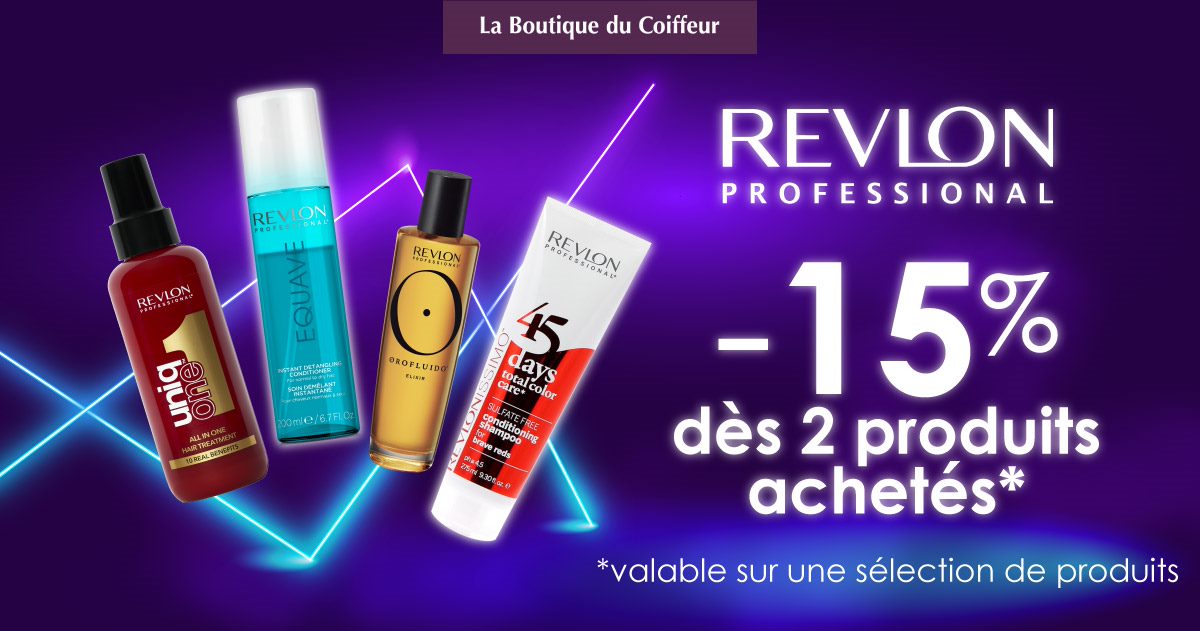 REVLON : -15% dès 2 produits achetés !