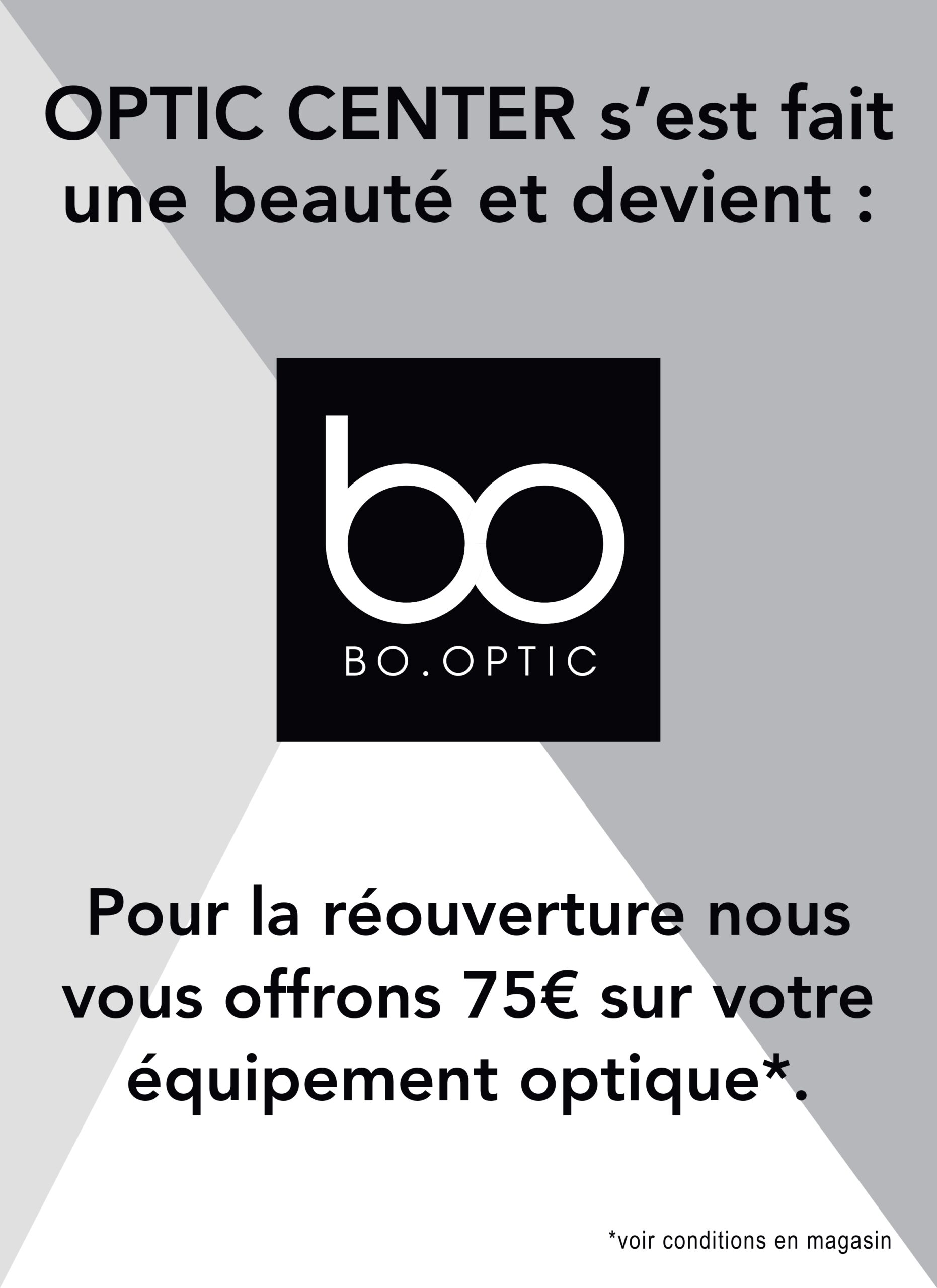 Image promotion : OPTIC CENTER devient BO OPTIC