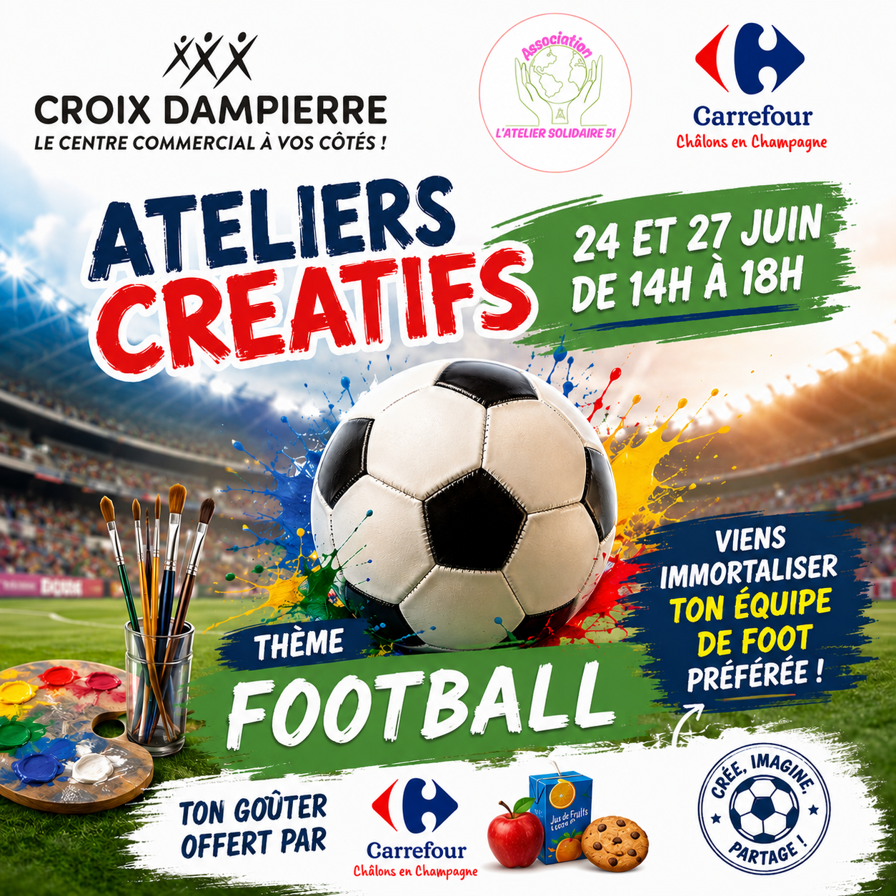 Ateliers créatifs les 24 et 27 juin - Croix Dampierre